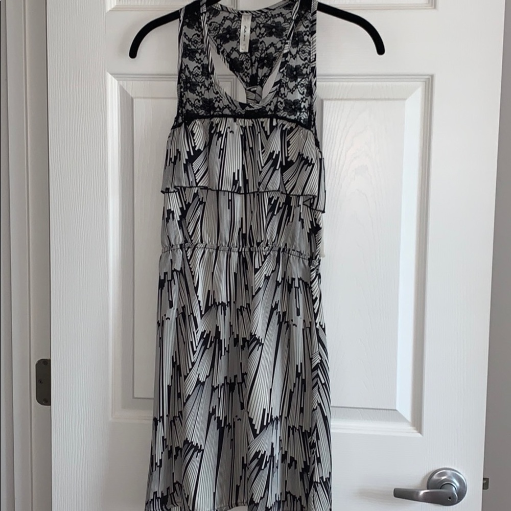Hello Miss Black and White Lace Dress